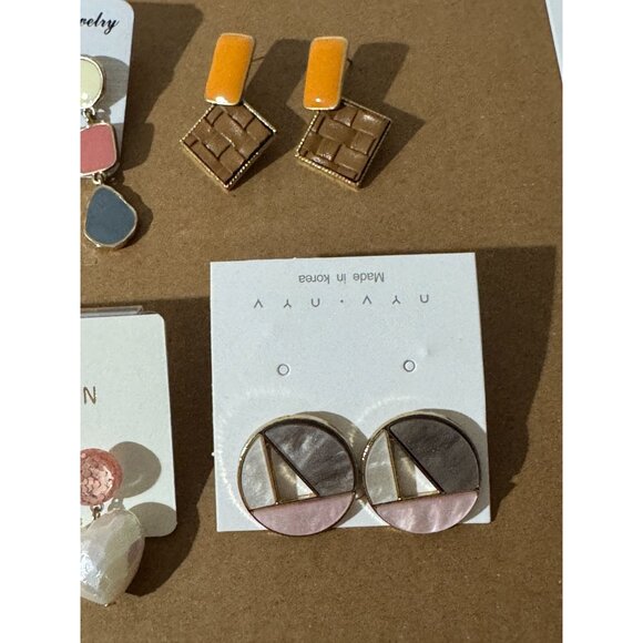 Beonon Earrings Set for Women 10 Pairs Geometric Drop Oil Earrings Japan Korea - Picture 7 of 7